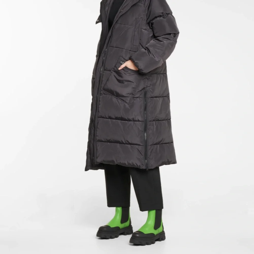 Brat Green Ganni Calf Leather Mid Chelsea Boot Neon Lime Green Chunky Lug sole - Picture 5 of 9